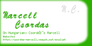 marcell csordas business card